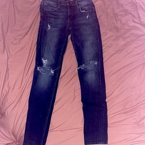 Joes jeans, size 25,a darker blue, long slim to the ankle.